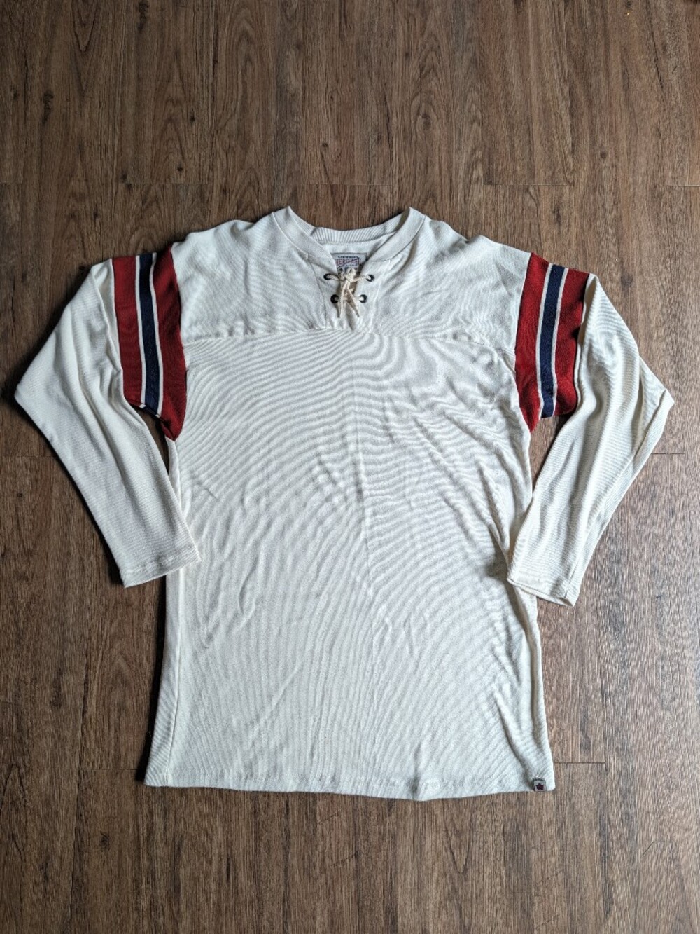 Stanfield Heritage Hockey Jersey Cream Long-Sleeve Sweater Sz L